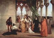 Francesco Hayez The Parting of the Two Foscari oil on canvas